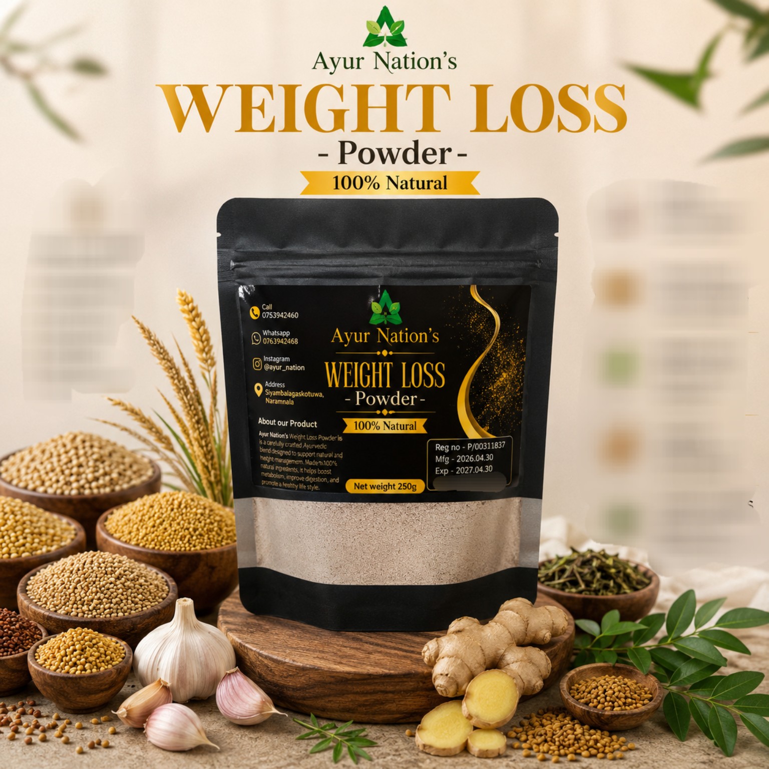 Ayur Nation Weight Loss Powder product photo